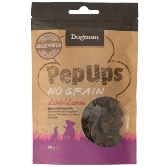 Dogman Pep Ups No Grain Lamm 90g - Reactive K9